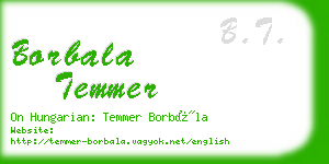 borbala temmer business card